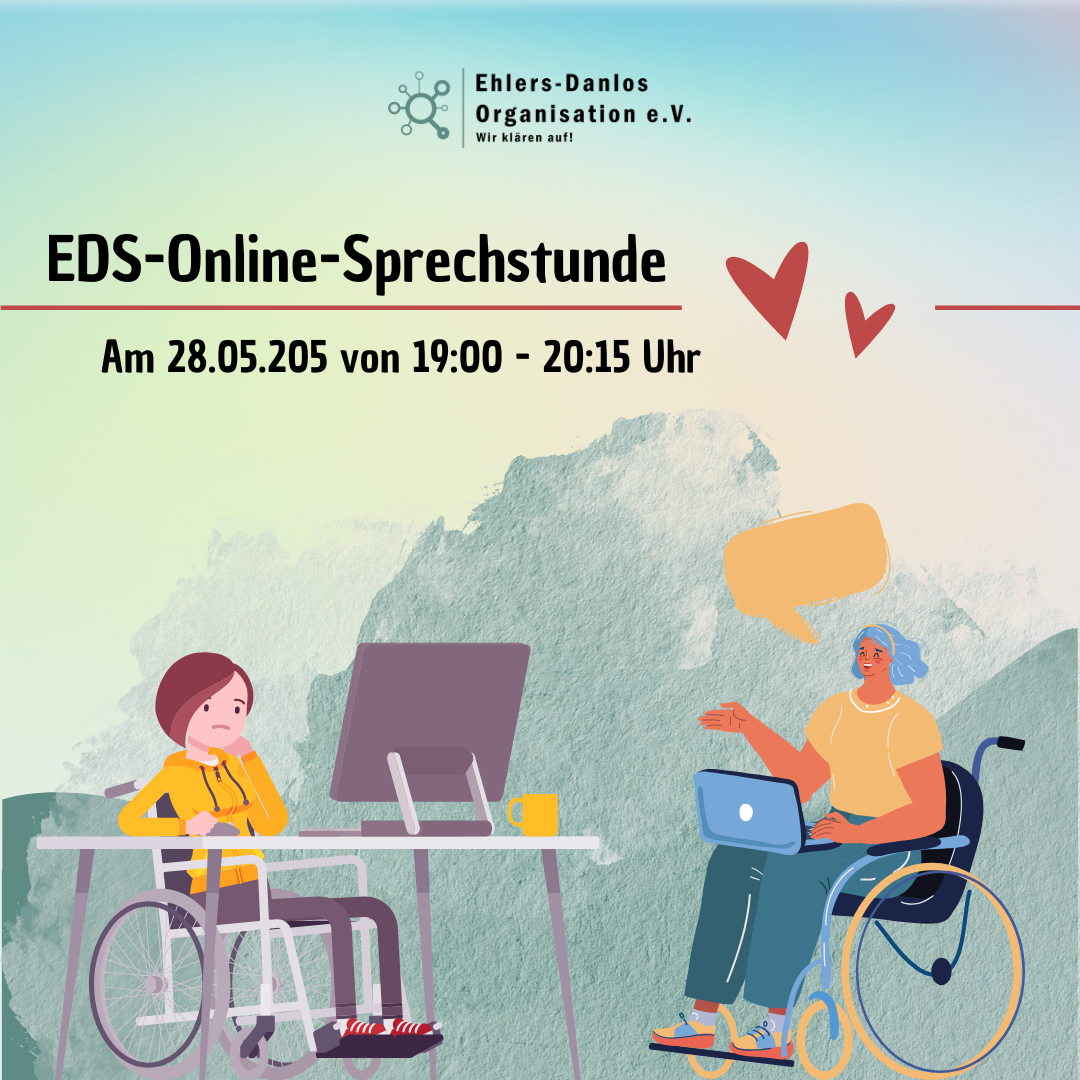 Die nächste EDS-Online-Sprechstunde findet am Mittwoch, 28.05.2025 von 19:00 bis 20:15 Uhr statt. 