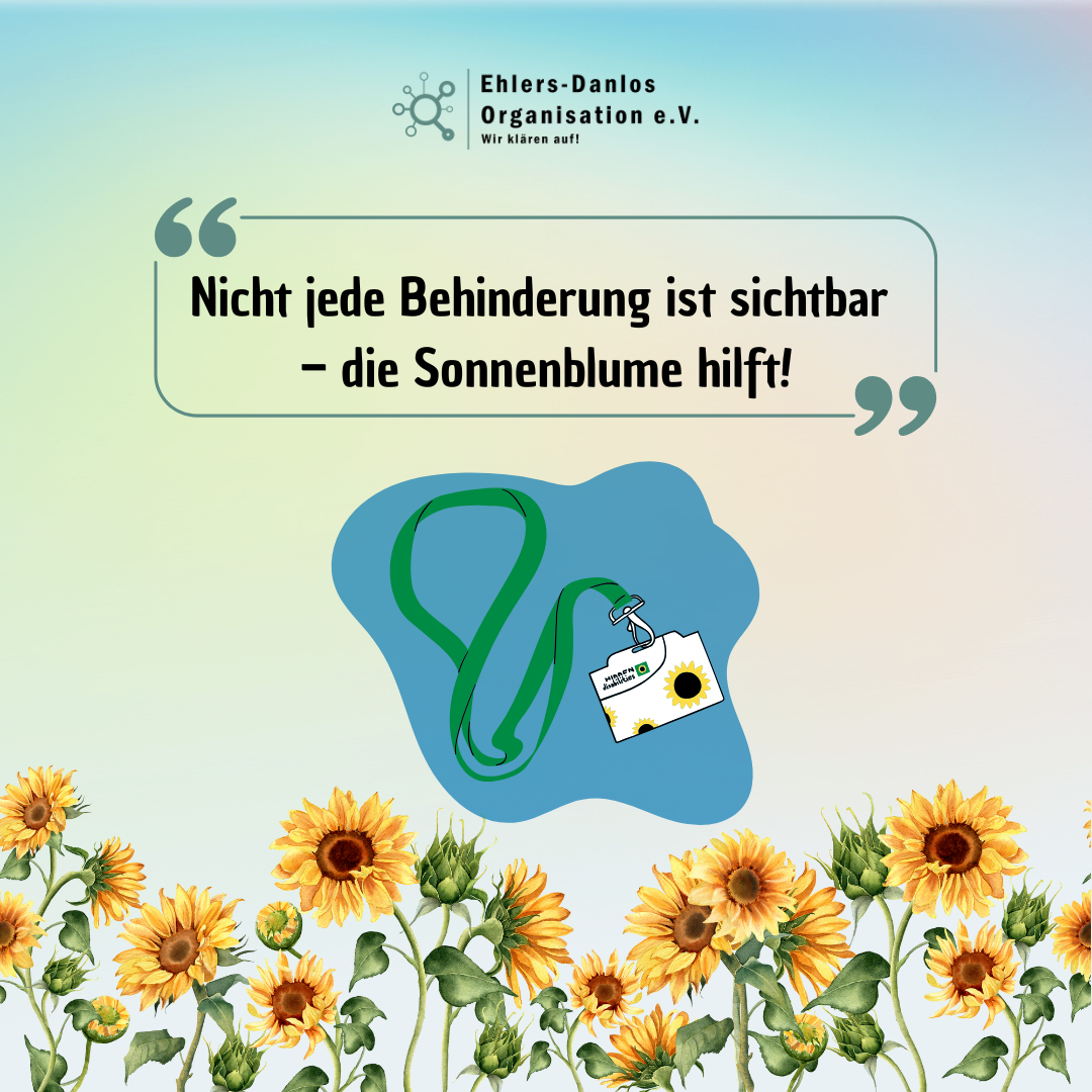 🌻 Nicht jede Behinderung ist sichtbar – die Sonnenblume hilft! 🌻