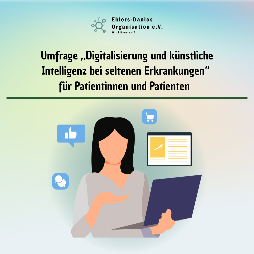 Umfrage „Digitalisierung und künstliche Intelligenz bei seltenen Erkrankungen“ für Patientinnen und Patienten