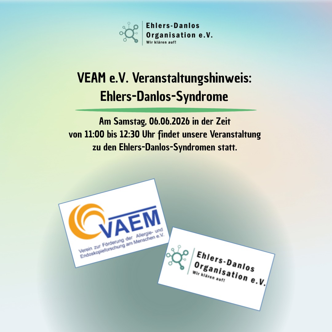 VEAM e.V. Veranstaltungshinweis Ehlers-Danlos-Syndrome 1