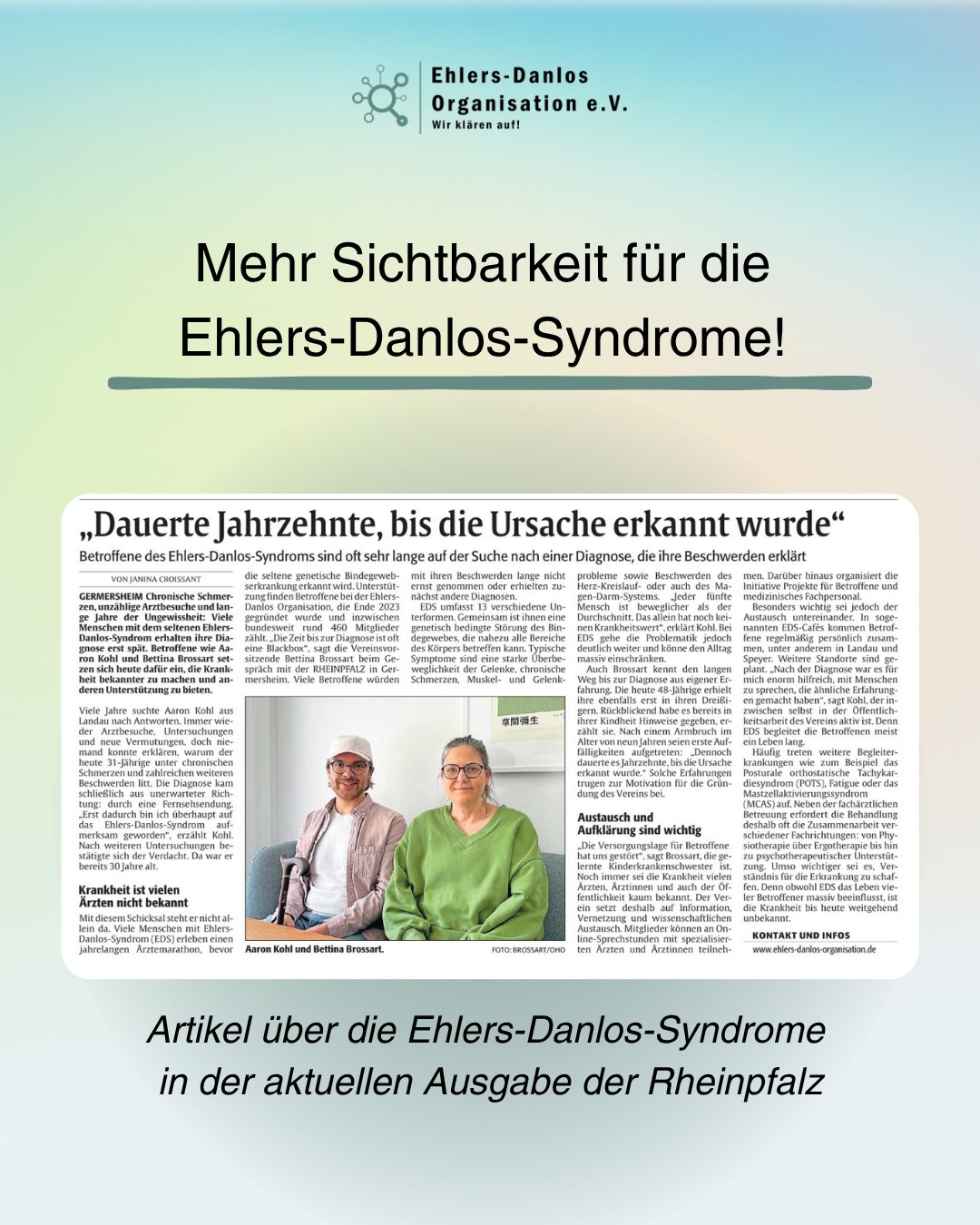 Mehr Sichtbarkeit fr die Ehlers-Danlos-Syndrome 1