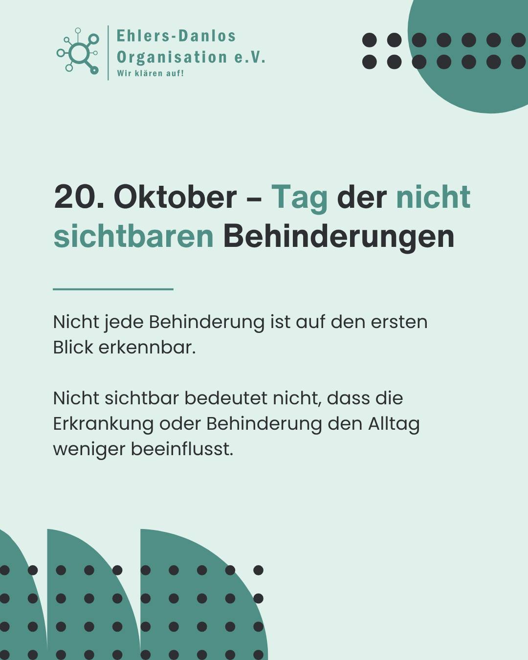 20. Oktober Tag der nicht sichtbaren Behinderungen 1
